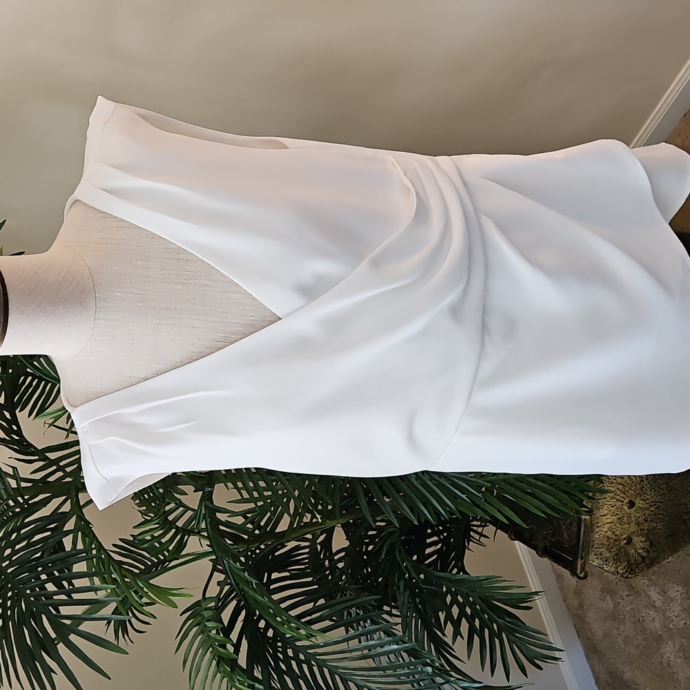 WHBM asymmetrical ecru tunic
